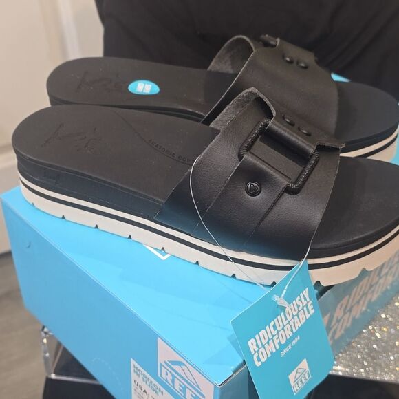 Reef Banded Horizon Buckle Slide Sandal- Black - Picture 7 of 10